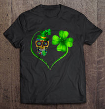 Load image into Gallery viewer, Heart Skull Shamrock T-Shirts
