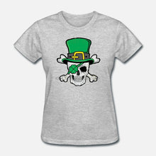 Load image into Gallery viewer, Irish Skull and Cross Bones St Patricks Day tshirts
